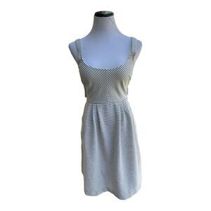 Anthropologie Pilcro Letterpress Striped Cotton Dress  Cutout SZ S EUC Sailor